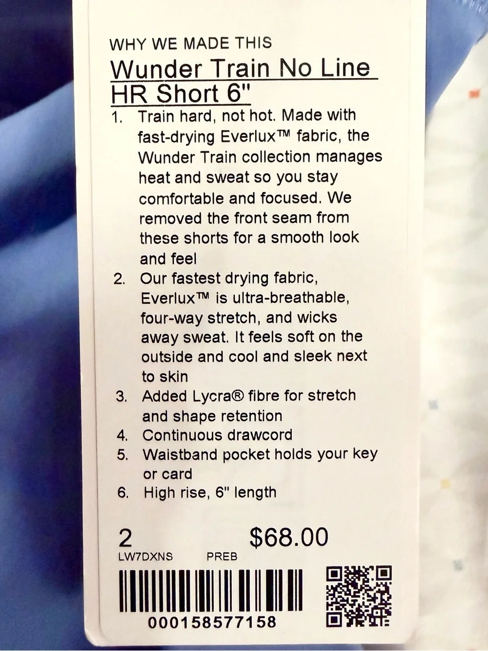 Lululemon Wunder Train High-Rise Short 6